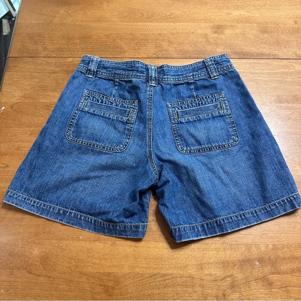 Old Navy Vintage Drawstring Low Rise Denim Shorts Cotton Pockets Casual Y2K Sz 6 - Picture 2 of 9
